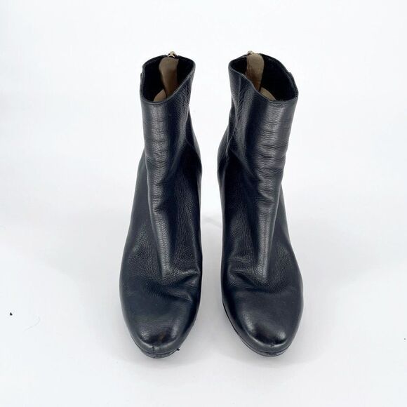 Jimmy Choo Harvey 100 Black Grainy Calf Leather Platform Ankle Boot Women's 36.5 - Picture 3 of 10